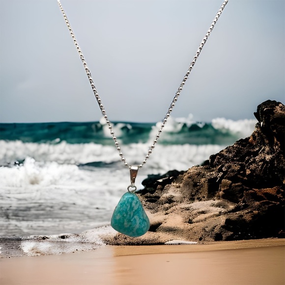 Amazonite Stone Pendant from Brazil 🇧🇷 - Picture 2 of 4